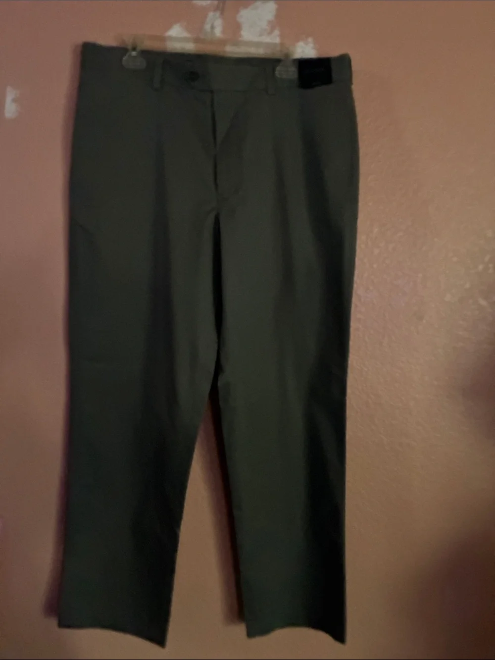 John W. Nordstrom Men's Wide-Leg Casual Pants — Olives Green